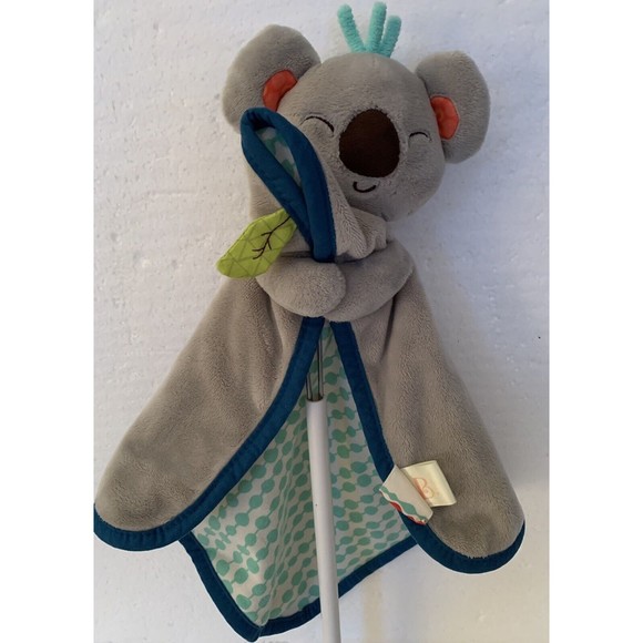 B Baby Lovey Cuddly Plush Koala Bear Gray Lovey Soft Security Blanket Gray - Picture 2 of 9